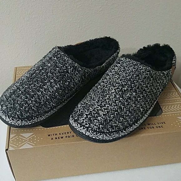 black and white sweater knit women's ivy slippers